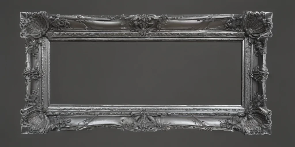 silver picture frame png