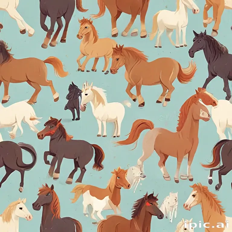 cartoon horses