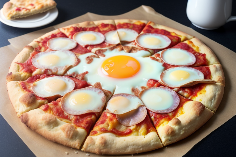 breakfast pizza with biscuit crust