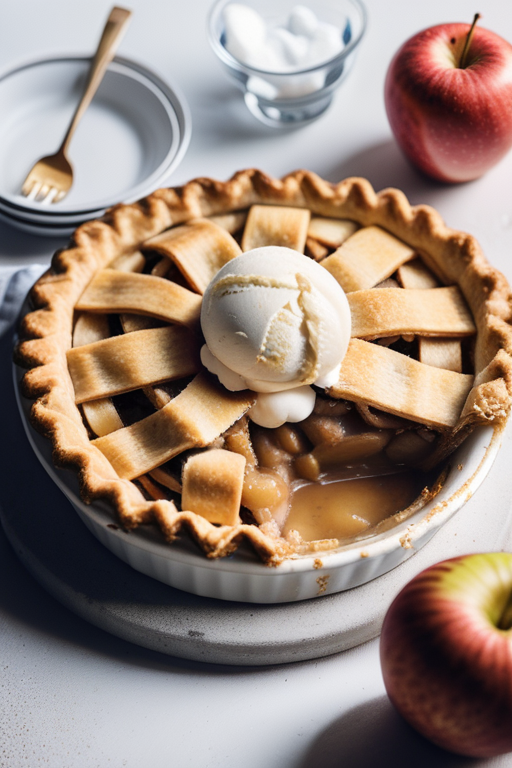 apple pie with ice cream