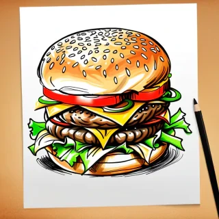 hamburger drawing
