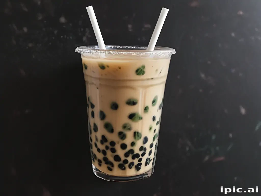 aesthetic boba tea background