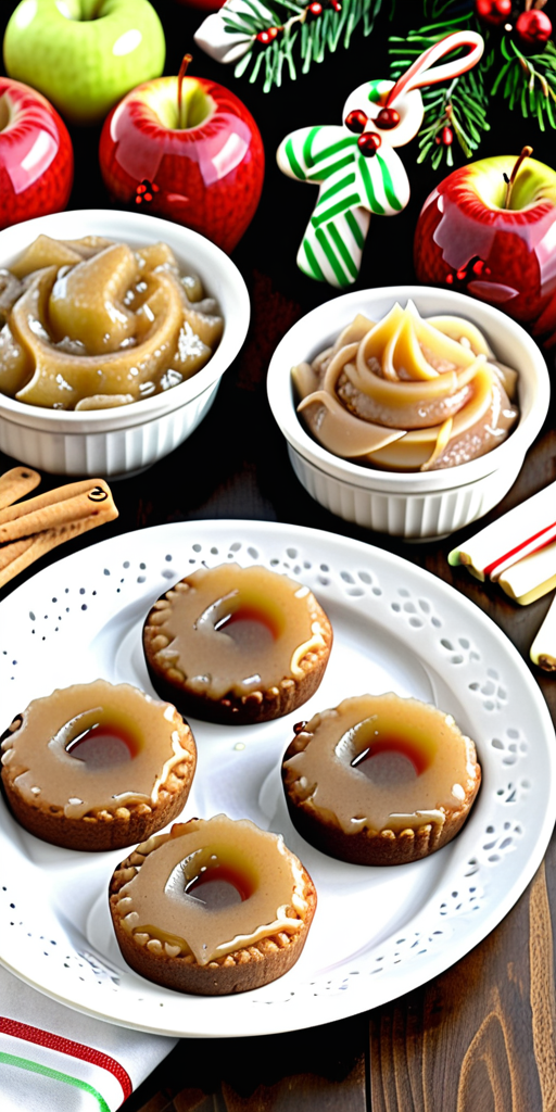 holiday treats served with applesauce