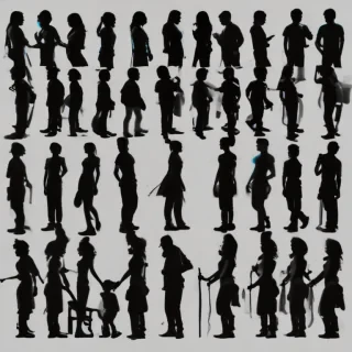 people silhouette png