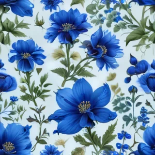 transparent blue flowers