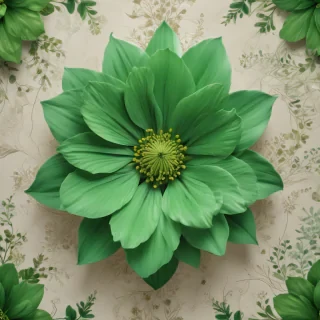 green flower png