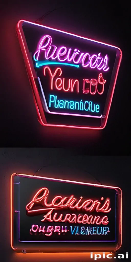 neon sign mockup