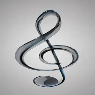 transparent music note