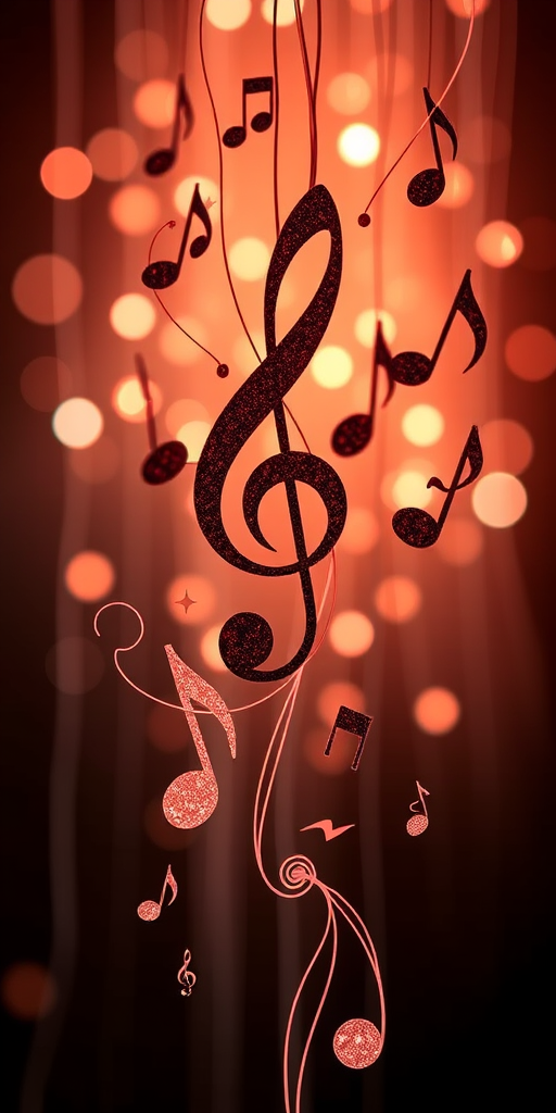 transparent music notes