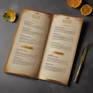menu mock up