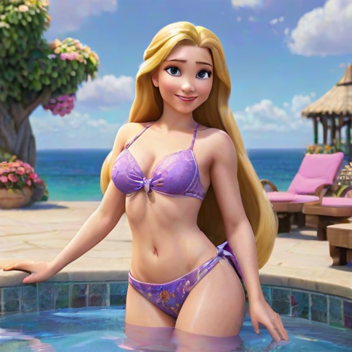 rapunzel in bikini