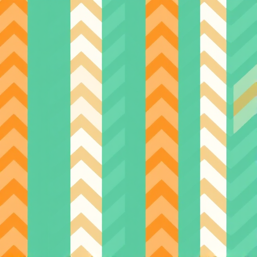 create a seamless pattern of zigzag stripes in vibrant colors including orange, teal, green, and white, with a clean and modern design