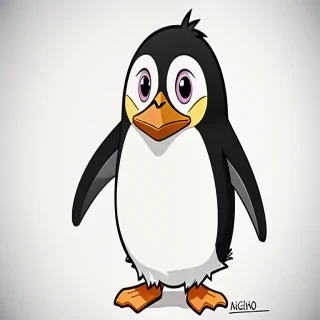 cartoon penguin
