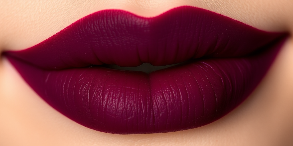 Deep plum lip mousse "Midnight Berry" with velvet matte finish and rich color payoff, suitable for vampy looks and evening events, comfortable and non-drying wear