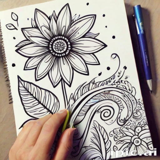 flower doodle art
