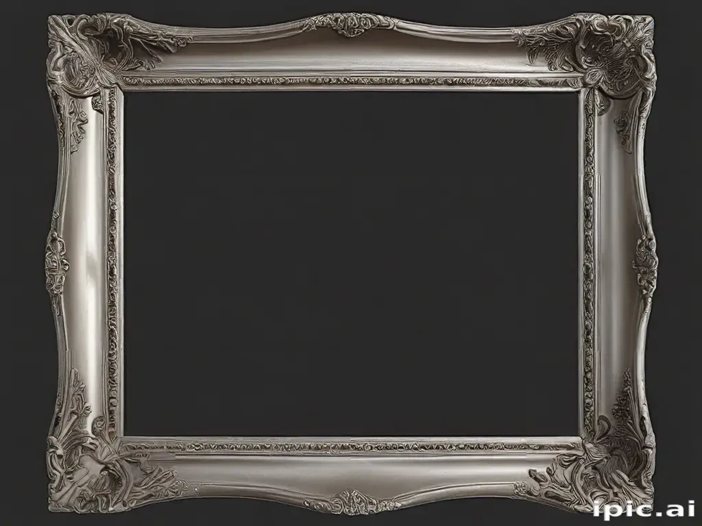 silver picture frame png