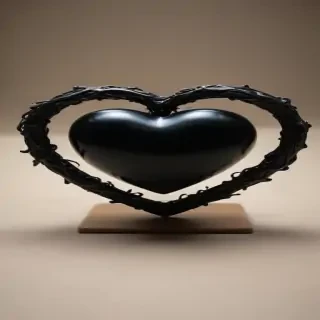 black heart aesthetic