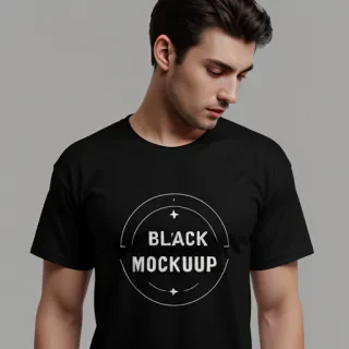black tshirt mockup