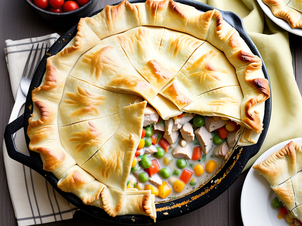 chicken pot pie with phyllo sheets
