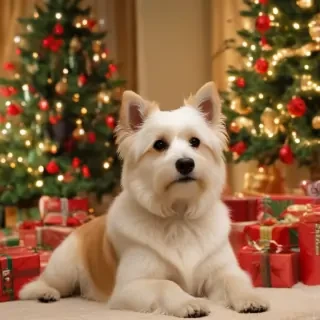 christmas dog backgrounds