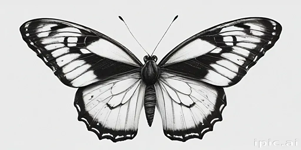 butterfly png black and white
