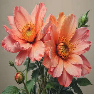 flower drawing with color