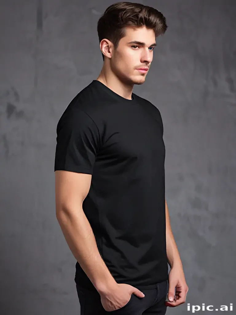 black t shirt mockup free