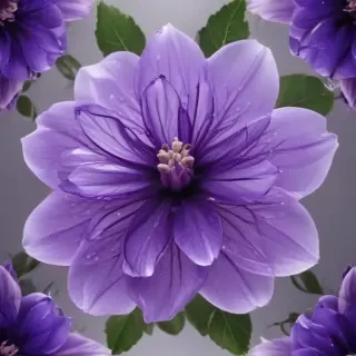 transparent purple flower