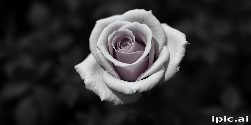 rose with black and white background