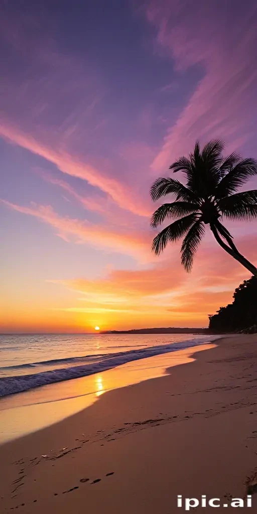 beach background sunset