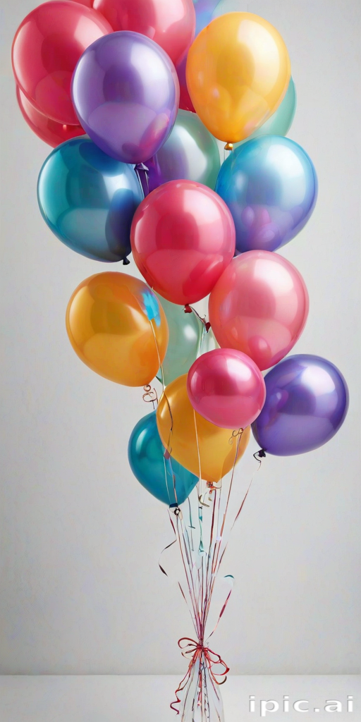 A Colorful Collection of Balloons Floating Joyfully in the Air.