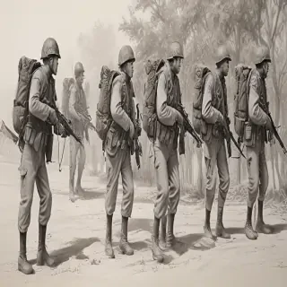 soldiers drawing