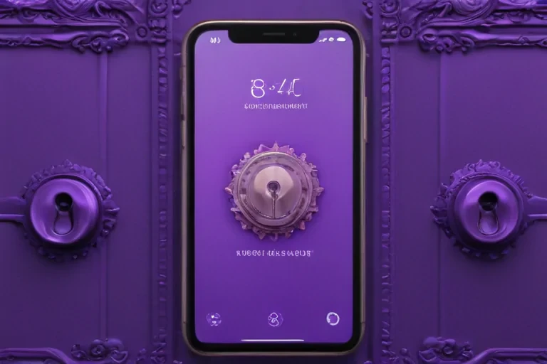 purple lock screen