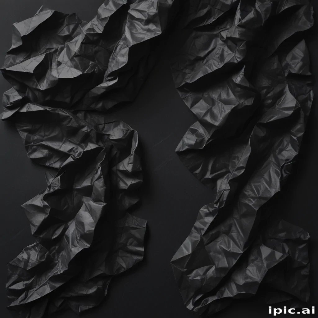 crumpled black paper
