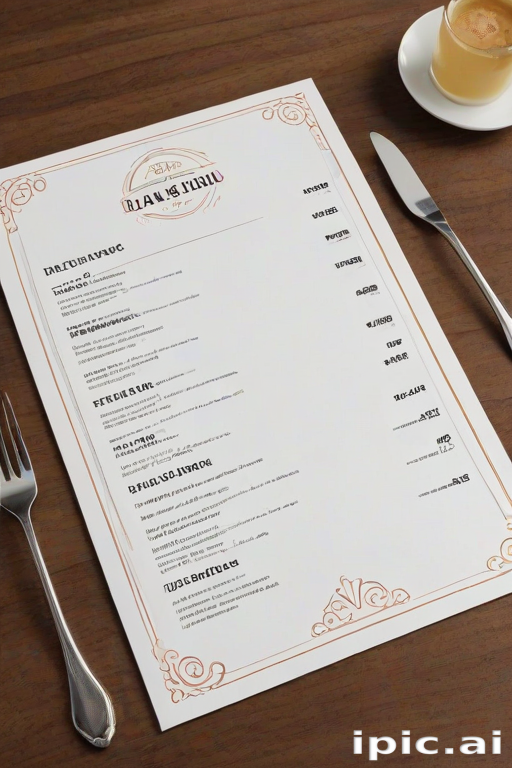 menu mock up
