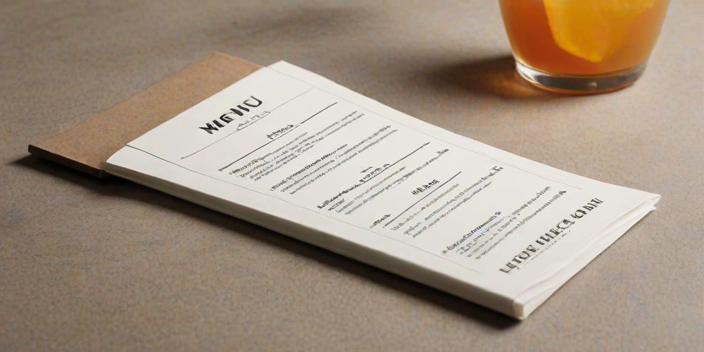 menu mock up