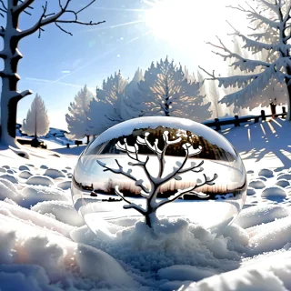 transparent snow