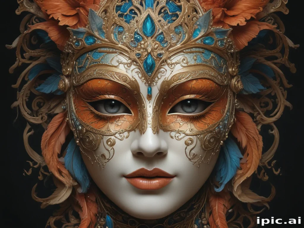 drawing of a mask