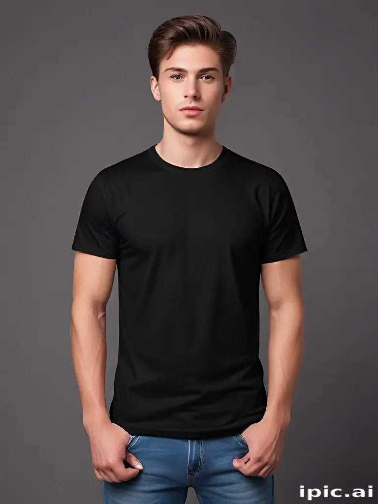 black tee shirt mockup