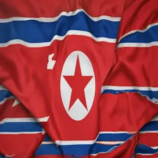 north korea flag