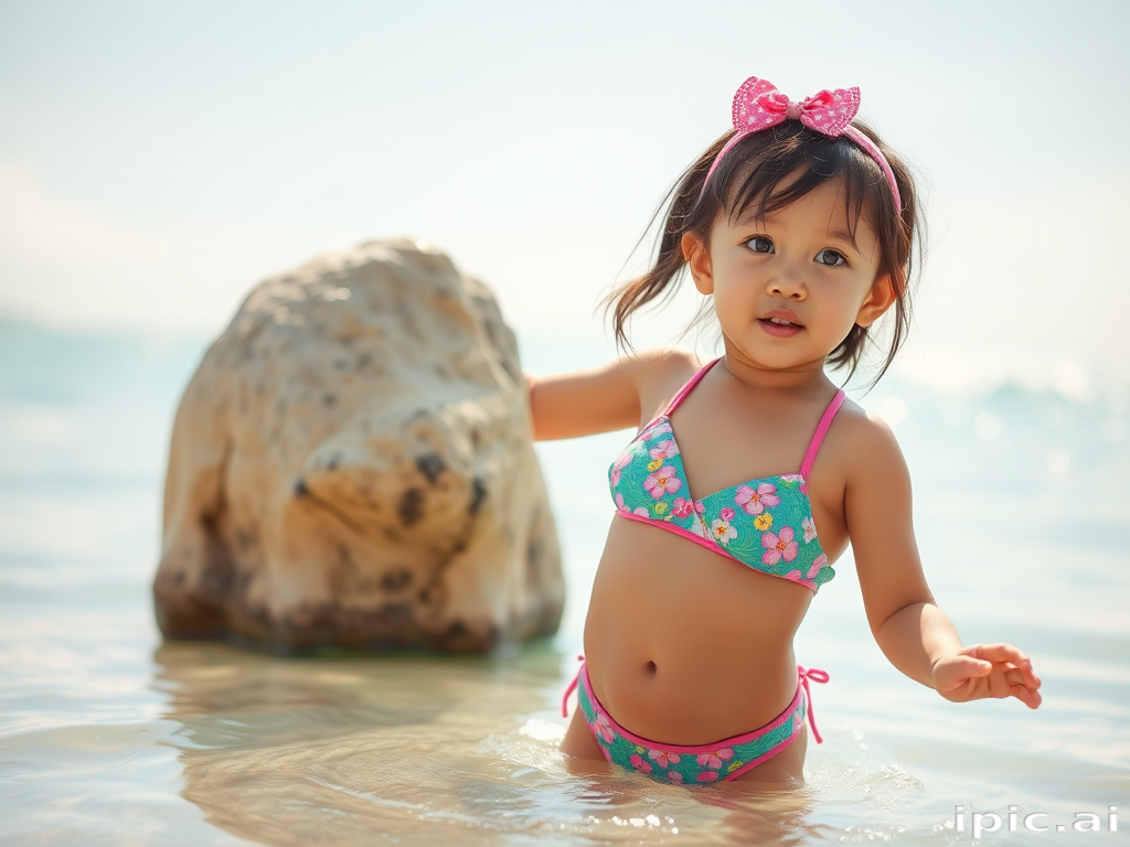 little girl in bikini ai