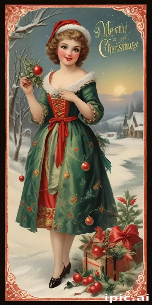 vintage merry christmas image