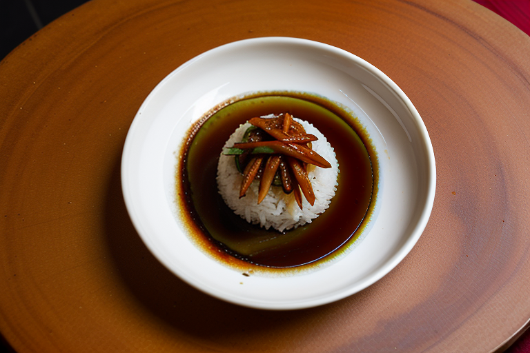 dish flavored with tamarind paste and fish sauce