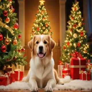 christmas dog backgrounds