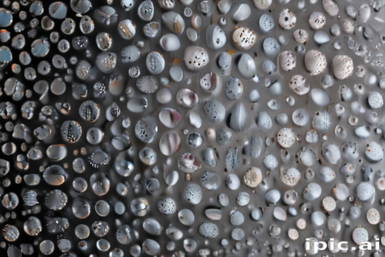 Close-Up View of Raindrops on a Glass Surface Creating Beautiful Patterns
