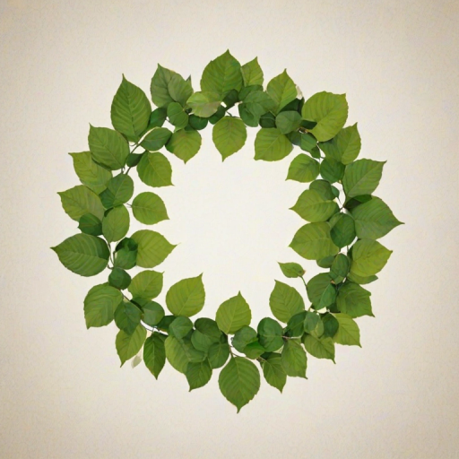 circle with leaves