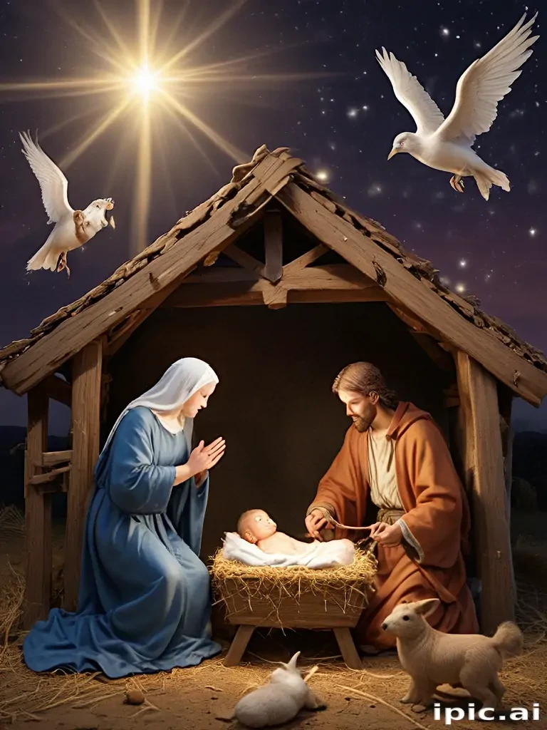 merry christmas nativity images free
