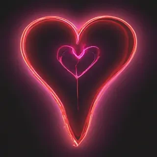 neon heart png