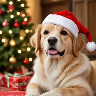 wallpaper christmas dog