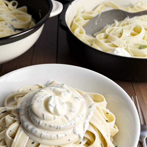 fettuccine alfredo sauce with sour cream